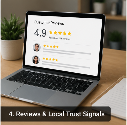 reviews and local trust signals