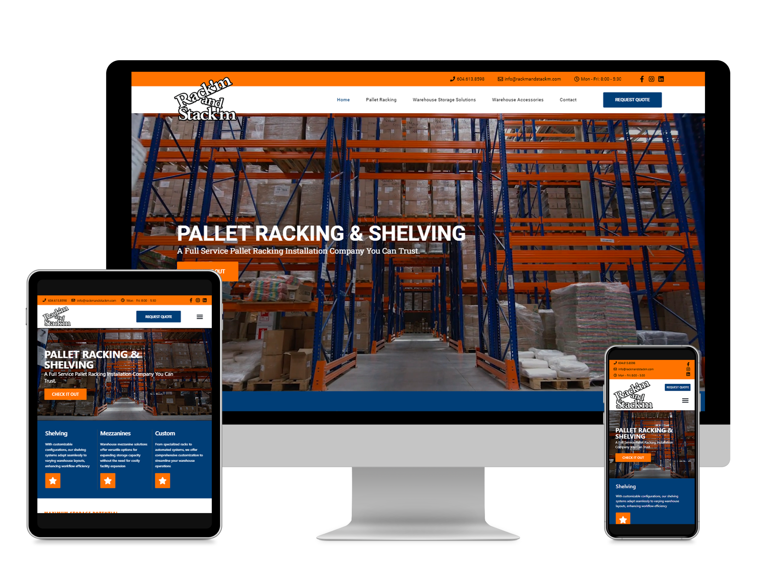 calgary web design for industrial warehouse